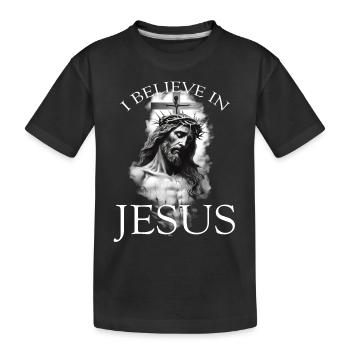 JE CROIS EN JESUS LIVE FREE DIE PROUD - T-shirt bio Premium Enfant - noir - Devant
