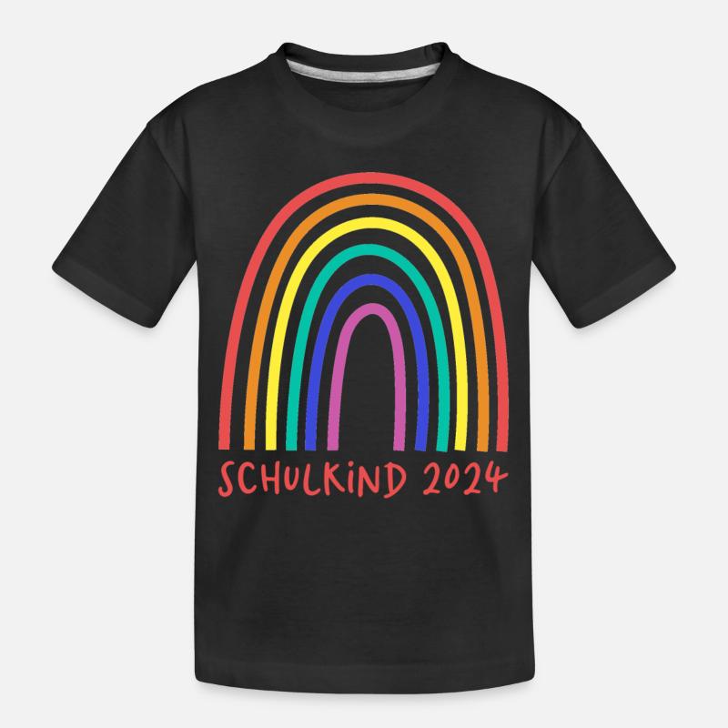 Schulkind 2024 rot - Kinder Premium Bio T-Shirt - Schwarz