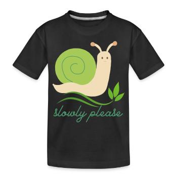 ESCARGOT LENTEMENT - T-shirt bio Premium Enfant - noir - Devant