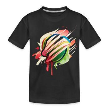 Buntes Obst - Kinder Premium Bio T-Shirt - Schwarz - Vorne