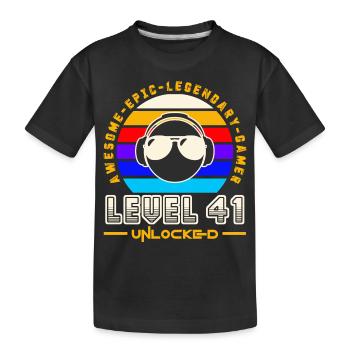 Stufe 41 - Kinder Premium Bio T-Shirt - Schwarz - Vorne