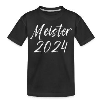 Meister 2024 Aufstiegstrikot Aufstieg 24 - Kinder Premium Bio T-Shirt - Schwarz - Vorne