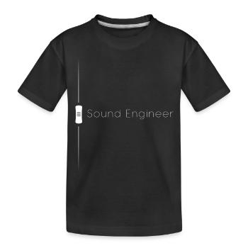 Tontechniker Fader Weiß - Kinder Premium Bio T-Shirt - Schwarz - Vorne