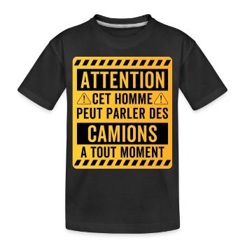 Truck Truck Driver Truck Driver - Kids' Premium Organic T-Shirt - black - Front