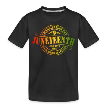 Juneteenth feiert die Freiheit der Schwarzen1865 African - Kinder Premium Bio T-Shirt - Schwarz - Vorne