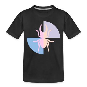 Duo Coccinelle Jaune Pastel Rose - T-shirt bio Premium Enfant - noir - Devant