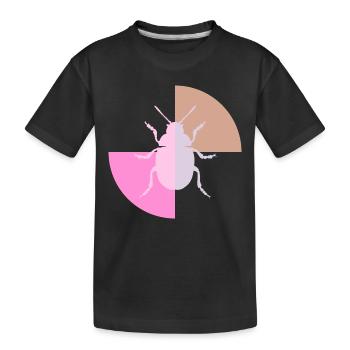 Duo Coccinelle Gris Pastel Rose - T-shirt bio Premium Enfant - noir - Devant