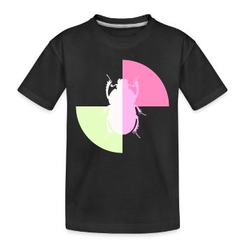 Duo Coccinelle Blanc Rose Pastel - T-shirt bio Premium Enfant - noir - Devant