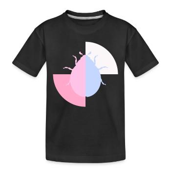 Duo Pastel Blue Pink - Kids' Premium Organic T-Shirt - black - Front