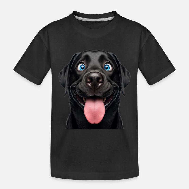 Happy Black Lab - T-shirt bio Premium Enfant - noir