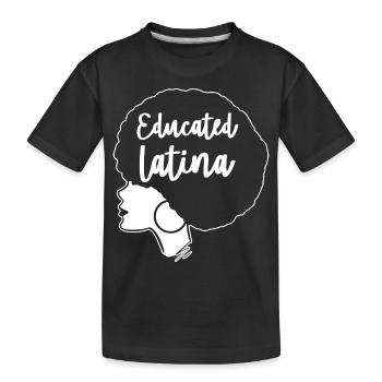 Afro Latina - Kids' Premium Organic T-Shirt - black - Front