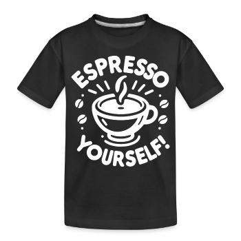 Espresso selber machen! - Kinder Premium Bio T-Shirt - Schwarz - Vorne