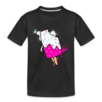 Eiscreme - Kinder Premium Bio T-Shirt - Schwarz - Vorne