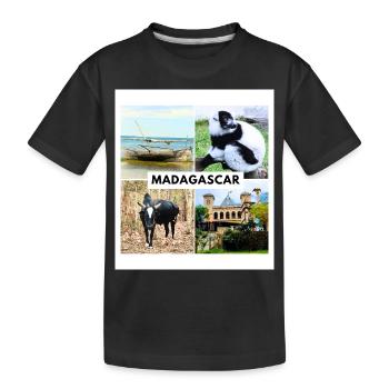 Symbole von Madagaskar - Kinder Premium Bio T-Shirt - Schwarz - Vorne