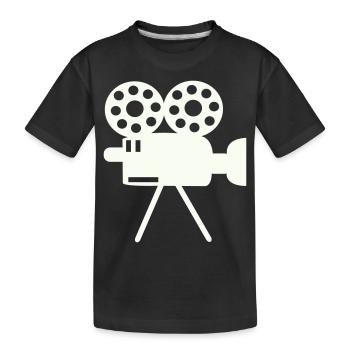 kamera icon film - Kinder Premium Bio T-Shirt - Schwarz - Vorne