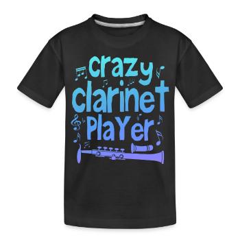 Crazy clarinet player - T-shirt bio Premium Enfant - noir - Devant