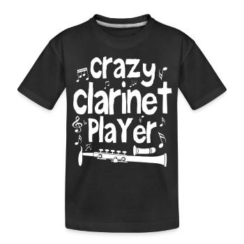 Crazy clarinet player - T-shirt bio Premium Enfant - noir - Devant