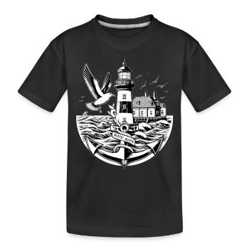 Paysage côtier Moin Moin - T-shirt bio Premium Enfant - noir - Devant