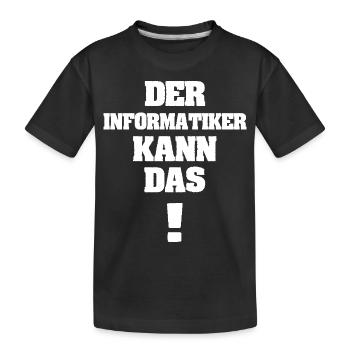 Informatiker - Kinder Premium Bio T-Shirt - Schwarz - Vorne