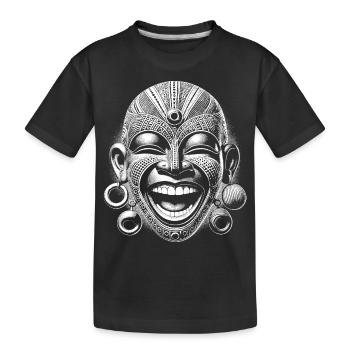 Maske - Kinder Premium Bio T-Shirt - Schwarz - Vorne