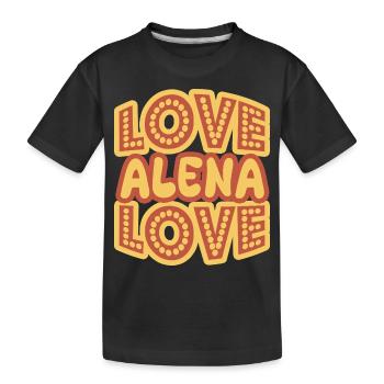 Alena as a given name - Kids' Premium Organic T-Shirt - black - Front