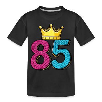 Couronne à 85 chiffres - T-shirt bio Premium Enfant - noir - Devant