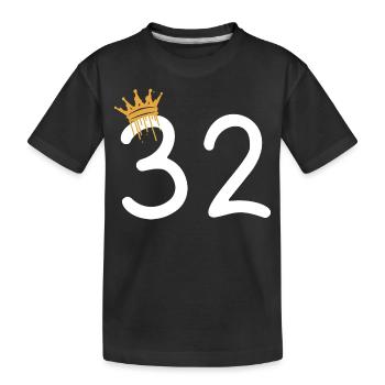 32 - Kinder Premium Bio T-Shirt - Schwarz - Vorne