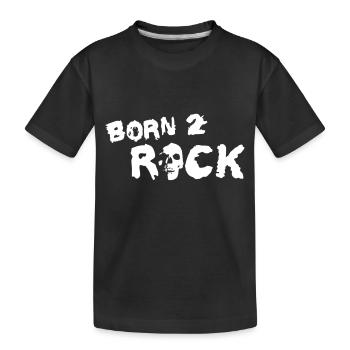 born_2_rock_b_1c - T-shirt bio Premium Enfant - noir - Devant