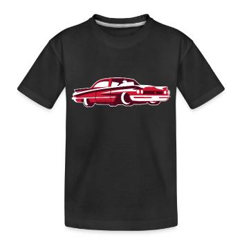 Old-School Coupe Vintage-Look - Kinder Premium Bio T-Shirt - Schwarz - Vorne