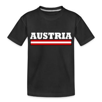 Austria - Kids' Premium Organic T-Shirt - black - Front
