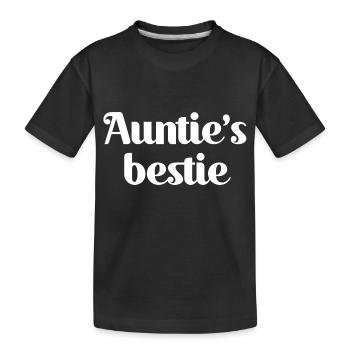 Auntie's bestie - Kids' Premium Organic T-Shirt - black - Front