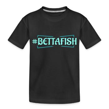 #BETTAFISH Geschenke für Kampffisch Besitzer - Kinder Premium Bio T-Shirt - Schwarz - Vorne