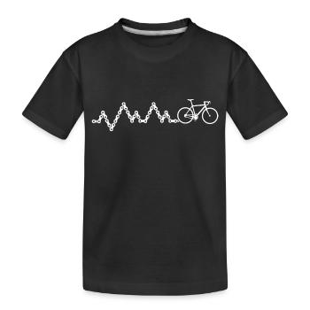 Cycliste tension cardiaque Humour vélo - T-shirt bio Premium Enfant - noir - Devant
