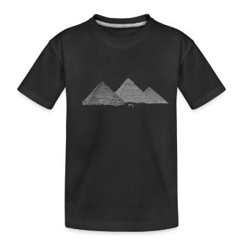 Die Pyramiden von Gizeh - Kinder Premium Bio T-Shirt - Schwarz - Vorne