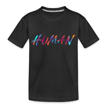 human LGBT bunt rgb Geschenk Geburtstagsgeschenk - Kinder Premium Bio T-Shirt - Schwarz - Vorne
