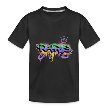 Paris Frankreich Stadt Graffiti Spray Sprayer - Kinder Premium Bio T-Shirt - Schwarz - Vorne