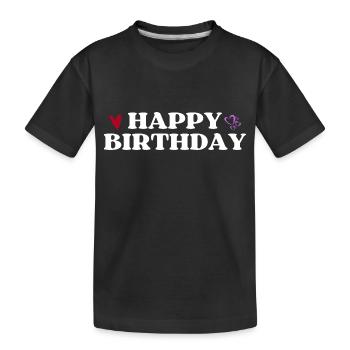 Happy Birthday - Kinder Premium Bio T-Shirt - Schwarz - Vorne