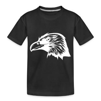 Clever vintage raven head - Kids' Premium Organic T-Shirt - black - Front