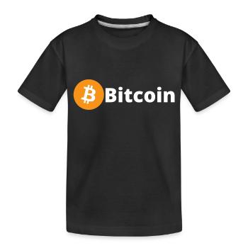 Bitcoin (Bitcoin) - Kinder Premium Bio T-Shirt - Schwarz - Vorne