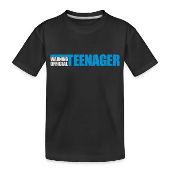 avertissement citation officielle d’adolescent - T-shirt bio Premium Enfant - noir - Devant
