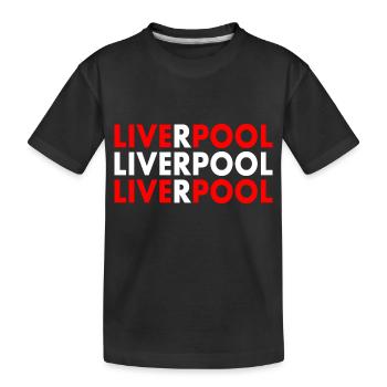 Liverpool - Kinder Premium Bio T-Shirt - Schwarz - Vorne