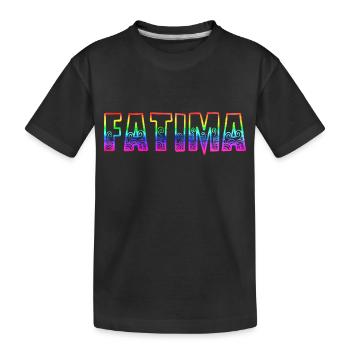 Fatima RS Arc-en-ciel - T-shirt bio Premium Enfant - noir - Devant