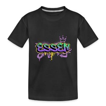 Essen Deutschland Stadt Graffiti Spray Sprayer - Kinder Premium Bio T-Shirt - Schwarz - Vorne