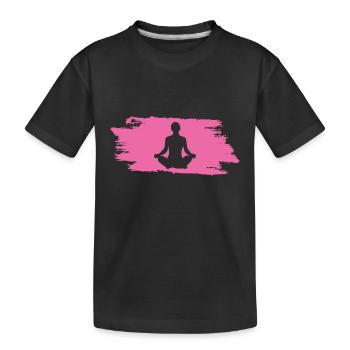 Yoga Om - Kinder Premium Bio T-Shirt - Schwarz - Vorne