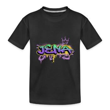 Jena Allemagne Ville Graffiti Pulvérisateur - T-shirt bio Premium Enfant - noir - Devant