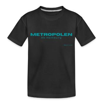 Metropolen ab Hamburg - feiere Deine Reise! - Kinder Premium Bio T-Shirt - Schwarz - Vorne