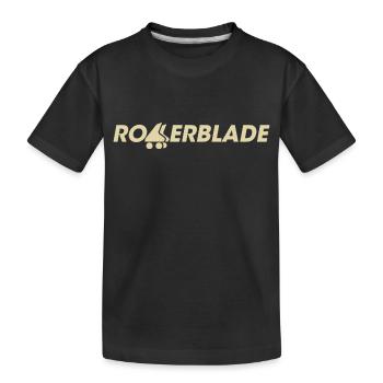 Rollerblade Logo Bright - Kids' Premium Organic T-Shirt - black - Front