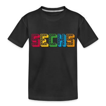 Kinder 6 Jahre Bausteine 6. Geburtstag - Kinder Premium Bio T-Shirt - Schwarz - Vorne