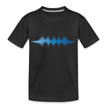 Music audio wave / sound wave / audio frequency - Kids' Premium Organic T-Shirt - black - Front
