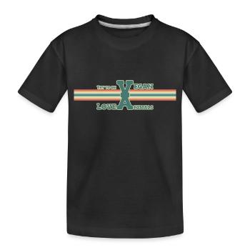 Essayez d’être végétalien - T-shirt bio Premium Enfant - noir - Devant